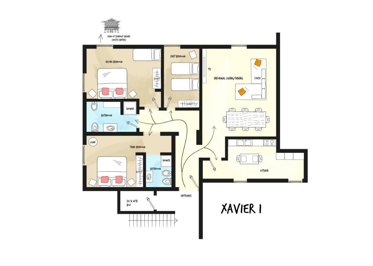 Alp Apartments Ski & Bike - Xavier Aosta Dış mekan fotoğraf